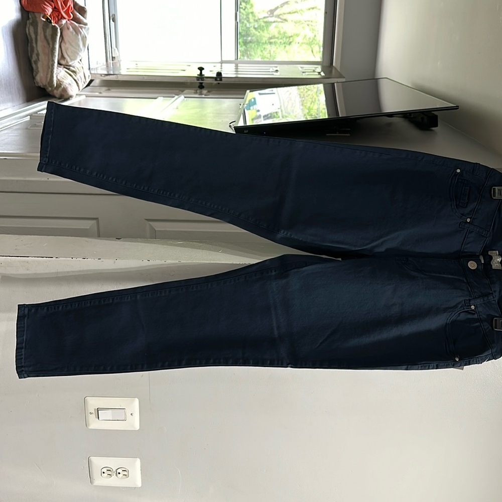 Navy blue stretch pants Falls Creek size 14